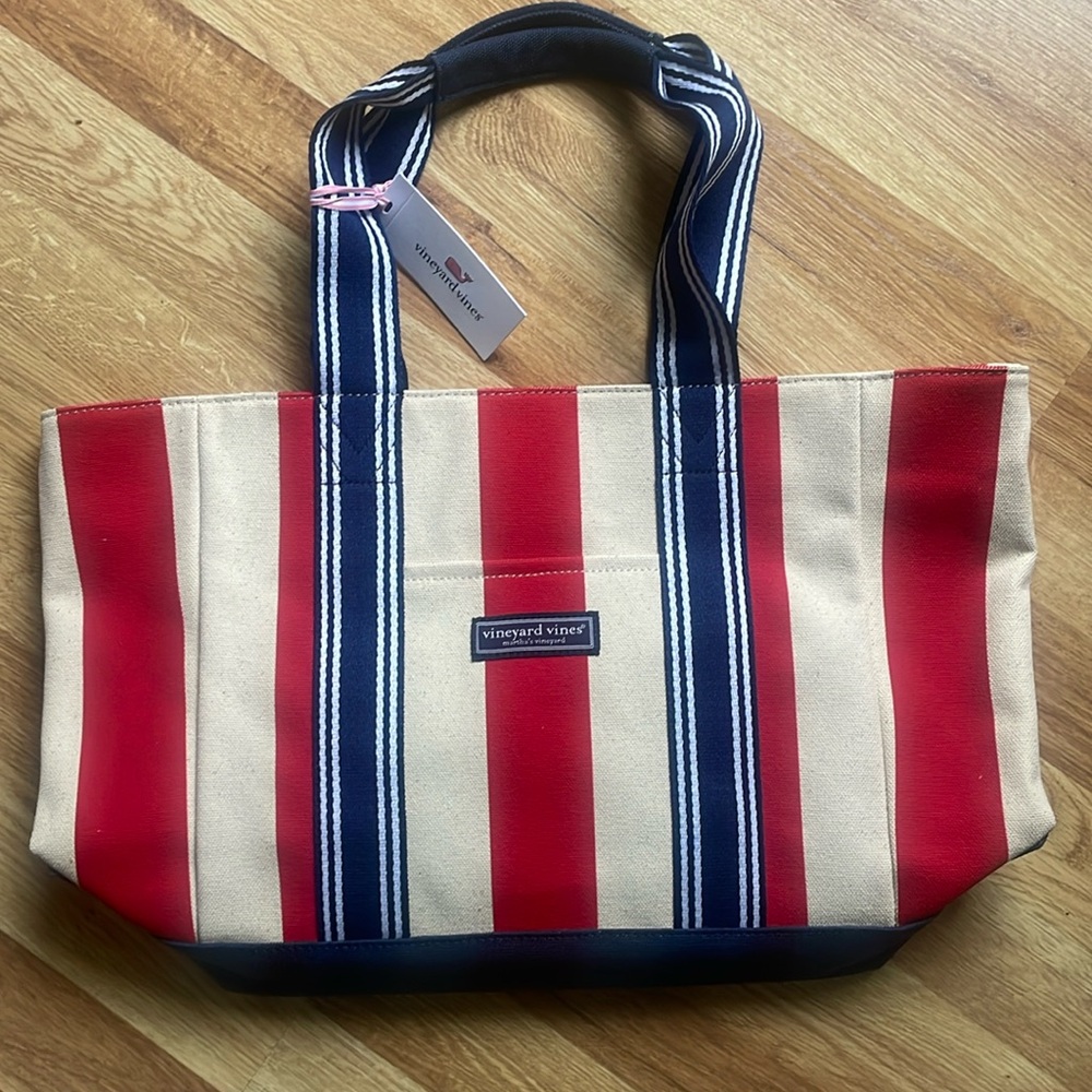 NWT Vineyard Vines Stripe Heritage Tote